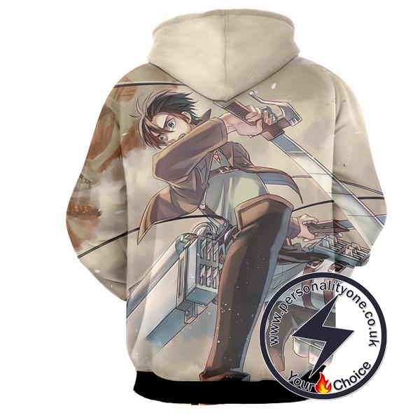 Attack On Titan - Eren Yeager 3D - Attack On Titan Hoodies